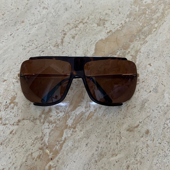 Prada spr 01G brown lense tortoise gold sunglasses - Picture 1 of 14